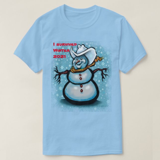 T-shirt Cowboy hiver (Design devant)