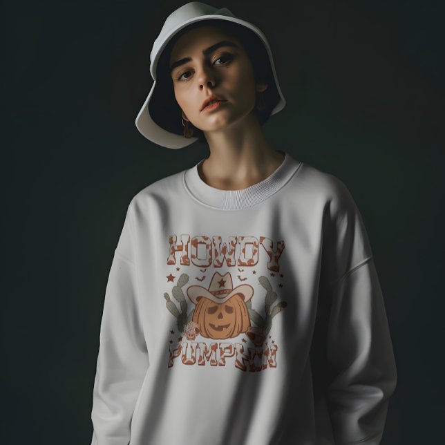 T-shirt Cowboy "Howdy Citrouille" mignonne Halloween Ouest (Créateur téléchargé)