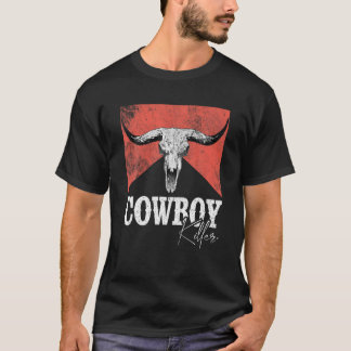 T-shirt Cowboy Killers Bull Skull Howdy Punchy Western Cou