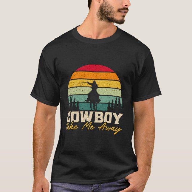 T-shirt Cowboy M'Emmener Western Rodeo Horseback équitatio (Devant)