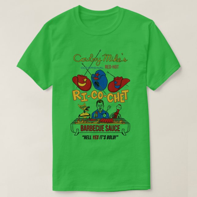 T-SHIRT COWBOY MIKES BBQ SAUCE (Design devant)