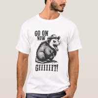 Cowboy Opossum Vintage Poursuivez Maintenant Git W