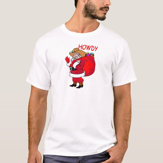 T-shirt Cowboy Père Noël (Devant)