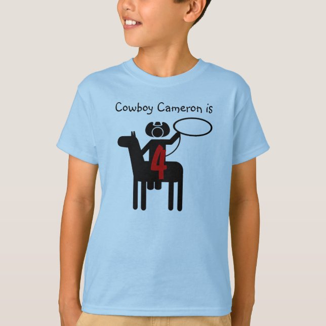 T-shirt Cowboy Personnalisable Anniversaire (Devant)