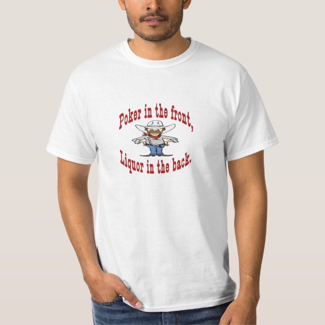 T-shirt Cowboy : Poker en face, (Devant)