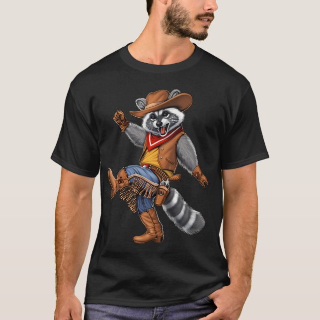 T-shirt Cowboy Raton laveur (Devant)