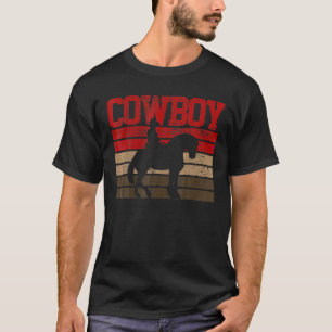 T-shirt Cowboy Retro Horse équitation Texas Western Rodeo