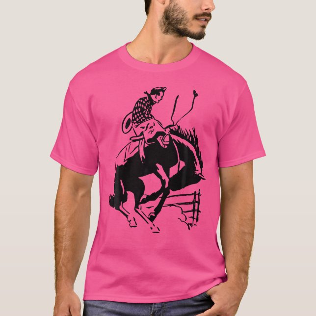 T-shirt Cowboy Rodeo Western Wrangler Ranch (Devant)