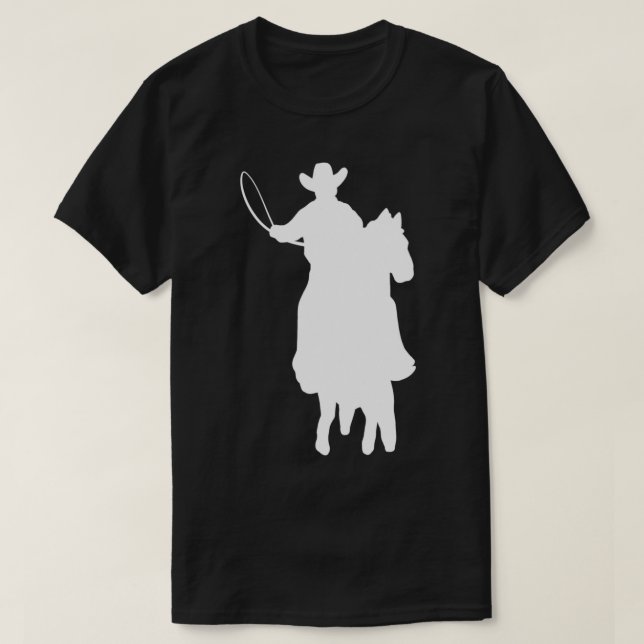 T-shirt Cowboy Silhouette Cowboy Fanatique (Design devant)