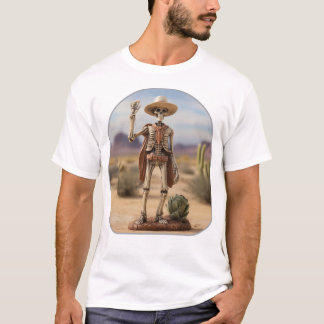 T-shirt Cowboy Skeleton Rock Sur Western Vibes