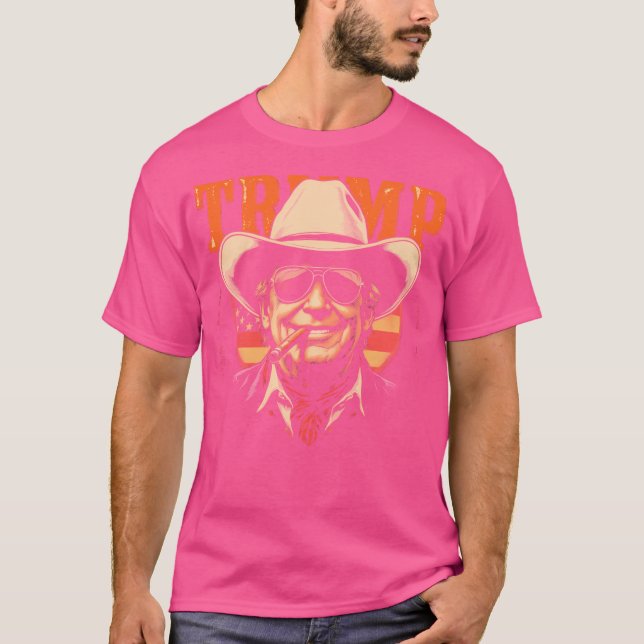 T-shirt Cowboy Western Faire de l'Amérique Grand Donald Tr (Devant)