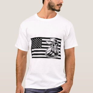T-shirt Cowboy Western Pays USA Drapeau © FB @ #