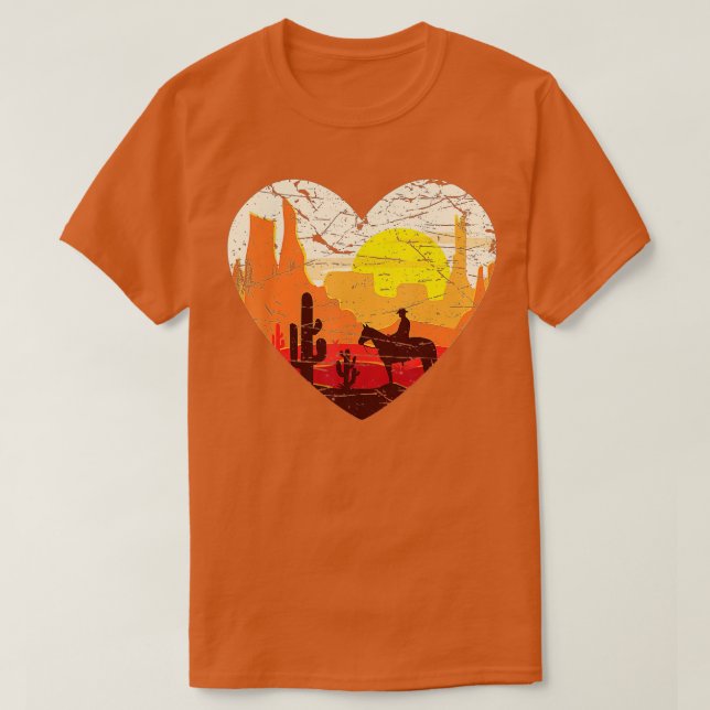 T-shirt Cowboy Western Riding Horse Equestre Pays Ro (Design devant)