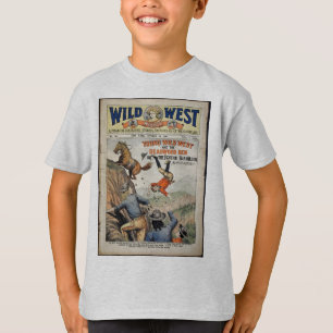 T-shirt Cowboy Wild West Hebdomadaire couverture Vintage T