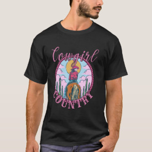 T-shirt Cowboycore Cavalière Sellez l'Esthétique Yeehaw Ho