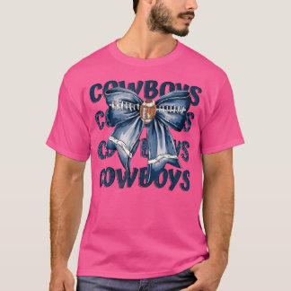 T-shirt Cowboys Coquette Bow Girls Femmes