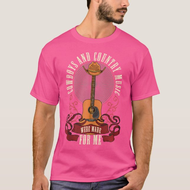 T-shirt Cowboys Country Music Ont Été Faits Pour Moi Acous (Devant)
