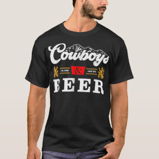 T-shirt Cowboys Et Bière Vibe Vintage Western Boire T S