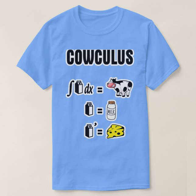 T-shirt Cowculus Math Cowculus Lait Fromage (Design devant)