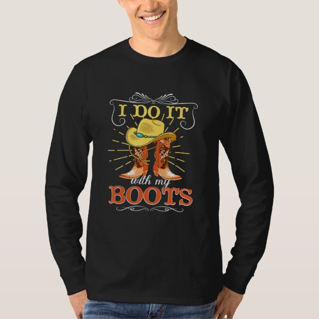 T-shirt Cowgirl Boots Girls Country Line Dancing Ladies We (Devant)