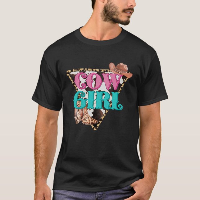 T-shirt Cowgirl Boots Horse Lover Rodeo Country Line Danci (Devant)