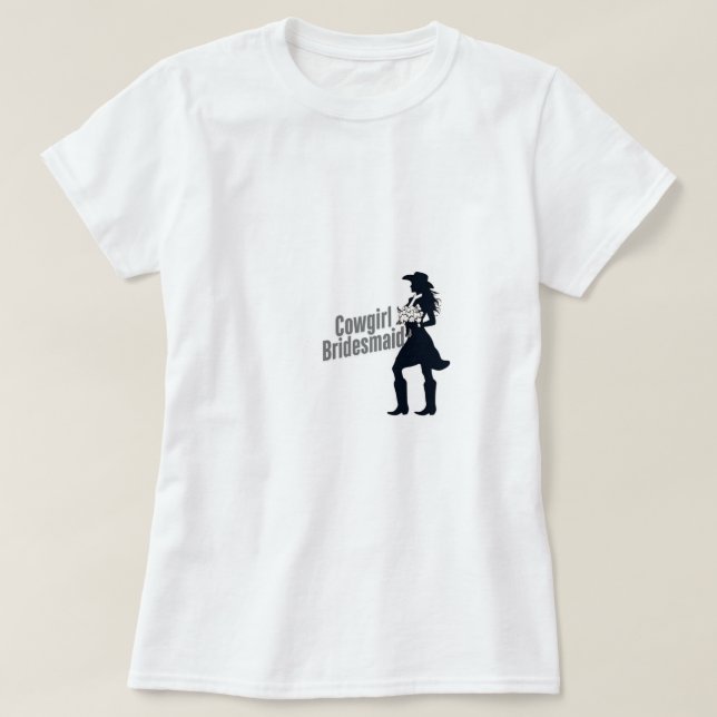 T-shirt Cowgirl Bridesmaid (Design devant)