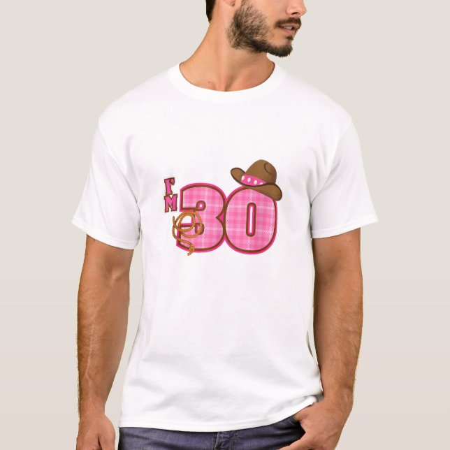 T-shirt Cowgirl Casquette 30e anniversaire (Devant)