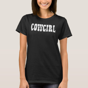 T-shirt Cowgirl Cavalier de cheval Équestre Brun Cowgirl