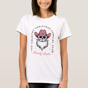 T-shirt Cowgirl club de Noël filles équipe équipe