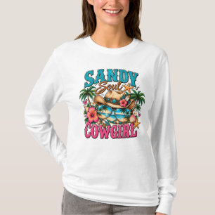 T-shirt Cowgirl Côtière Âme Sableuse Occidentale Plage