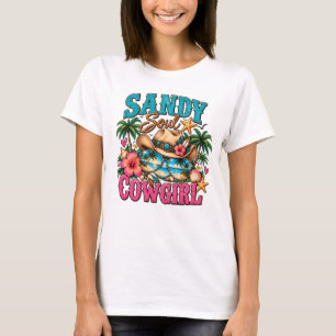 T-shirt Cowgirl Côtière Âme Sableuse Plage Occidentale