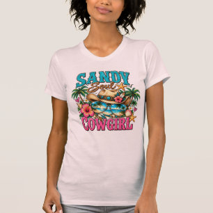 T-shirt Cowgirl Côtière Âme Sableuse Plage Occidentale