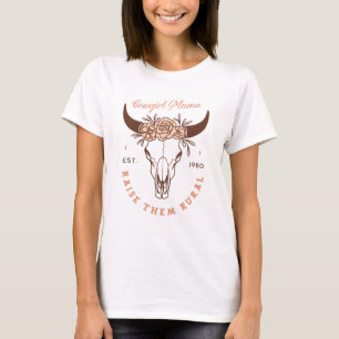 T-shirt Cowgirl country maman homestead mama sahm vie agri