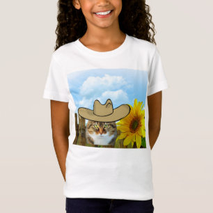 T-shirt Cowgirl (Cowboy) Chat pour filles