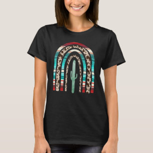 T-shirt Cowgirl de Country Texas Femmes Cactus Arc-en-Ciel