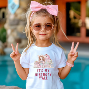 T-shirt Cowgirl de Far West C'est mon anniversaire les ami