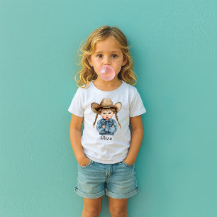 T-shirt Cowgirl Grincheuse Personnalisée en Veste en Jean