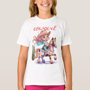 T-shirt "Cowgirl Joyride - Cheval tacheté Aventure Western