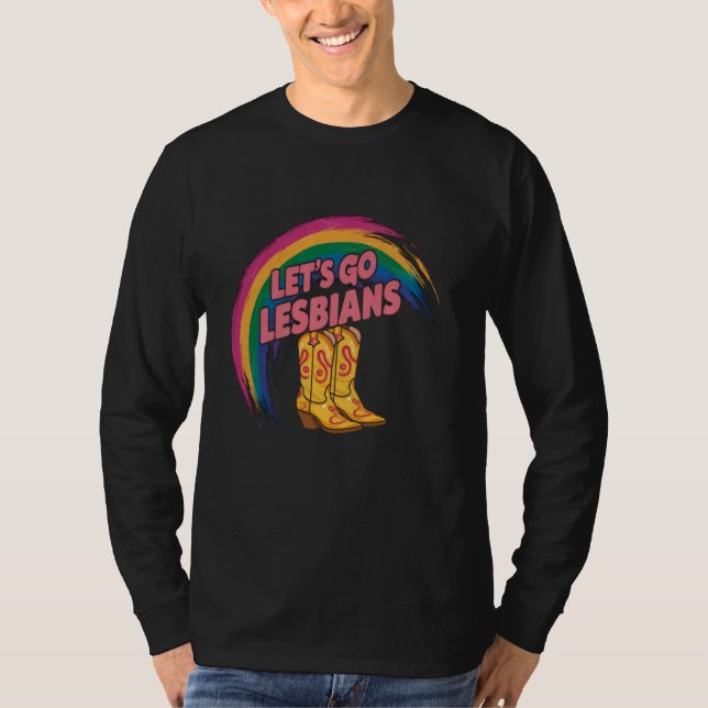 T-shirt Cowgirl laisse aller Lesbiennes LGBTQ Lesbian Prid (Devant)