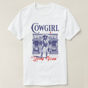 T-shirt Cowgirl Living Wild West