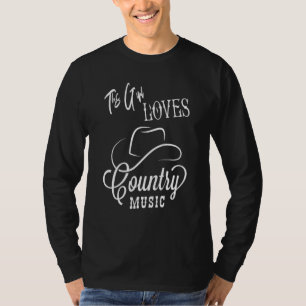 T-shirt Cowgirl Musique Casquette Cette Fille Aime La Musi