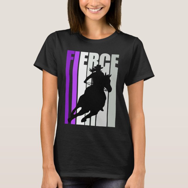 T-shirt Cowgirl Purple Fierce Motivational Western Theme S (Devant)