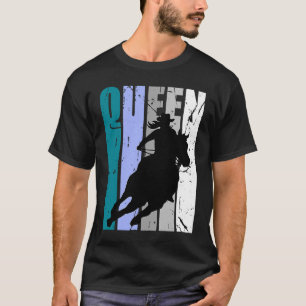 T-shirt Cowgirl Queen Rodeo femmes Barrel Racer Anniversai