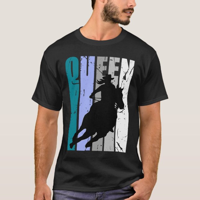 T-shirt Cowgirl Queen Rodeo femmes Barrel Racer Anniversai (Devant)