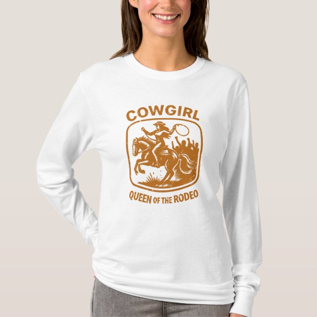 T-shirt Cowgirl — Reine du Rodéo (Devant)
