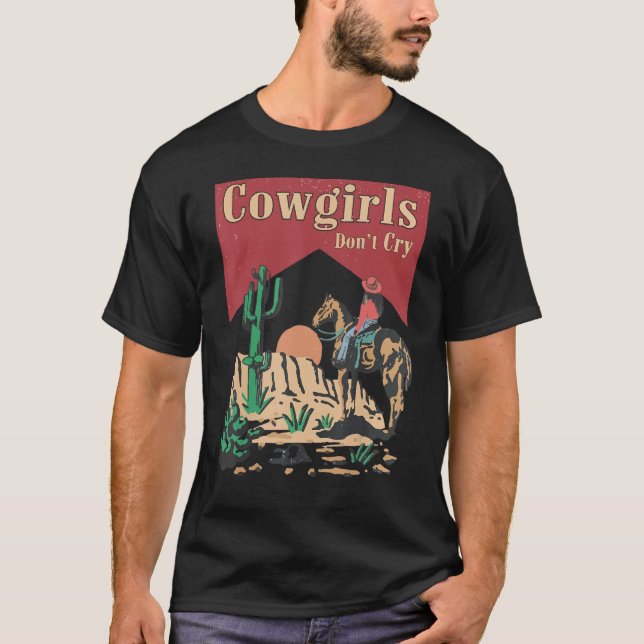 T-shirt Cowgirls Don t Cry  For Girl Horse Riders (Devant)