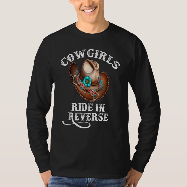 T-shirt Cowgirls Ride In Reverse (Devant)