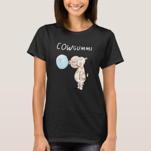 T-shirt Cowgummi Cow I Chevronner Gomme Mot Jeu Amusant An