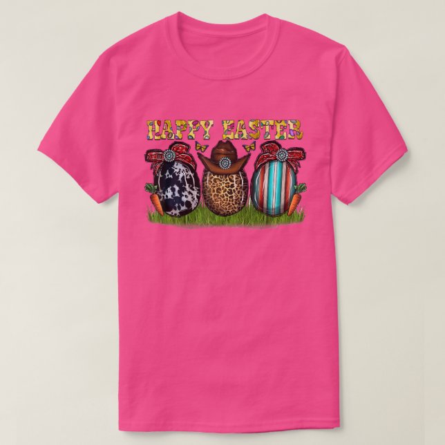 T-shirt Cowhal léopard Oeufs de Pâques Gemstone Cowboy Cas (Design devant)
