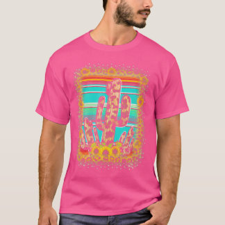 T-shirt Cowhide Texas Cactus Serape Western Rodeo Horse Lo